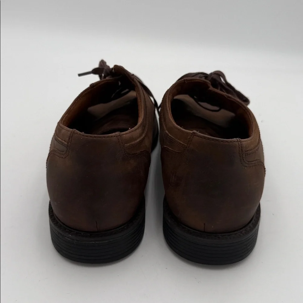Johnston & Murphy Dark Brown Leather Oxfords Mens 10.5M casual office retro Y2K